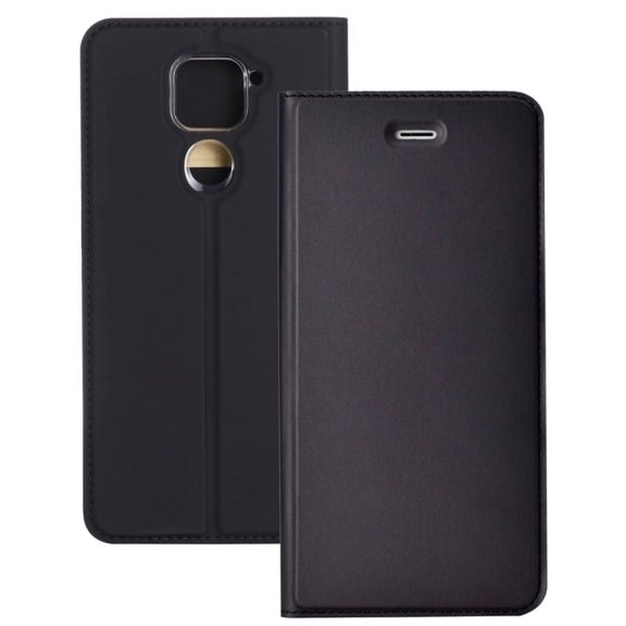 Ultra-thin Plain Magnetic TPU + PU Leather Case with Holder & Card Slot