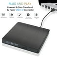Gqh black usb 3 0 external cd dvd optical drive walmart