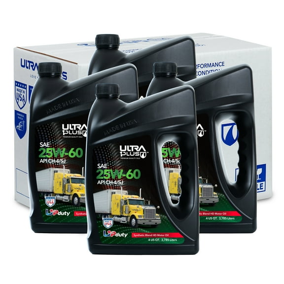 Ultra1Plus 25W-60 Blend HD Motor Oil, API CH-4/SJ (Green) | 4 Gal (16 QT)