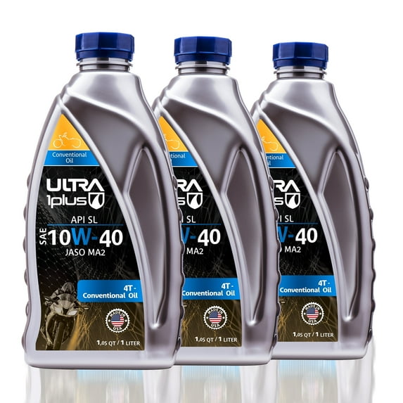Ultra1Plus SAE 10W-40 Conventional 4T Engine Oil, API SL, Jaso MA2