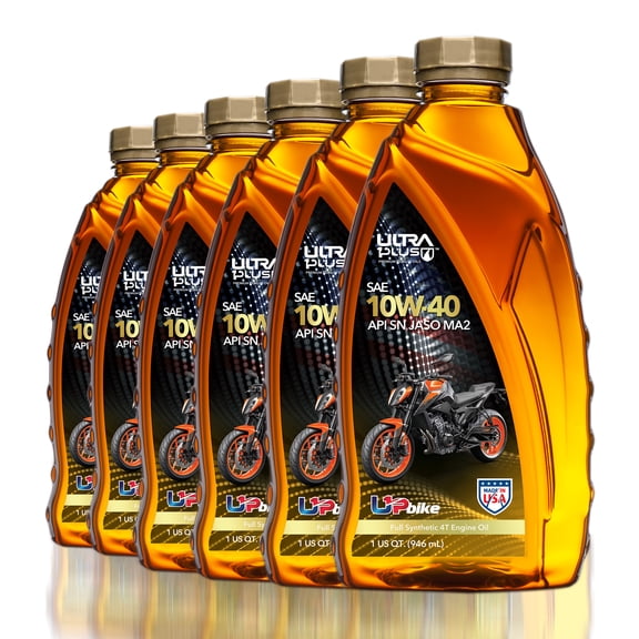 Ultra1Plus SAE 10W-40 Full Synthetic 4T Engine Oil, API SN, JASO MA2 6 QTS