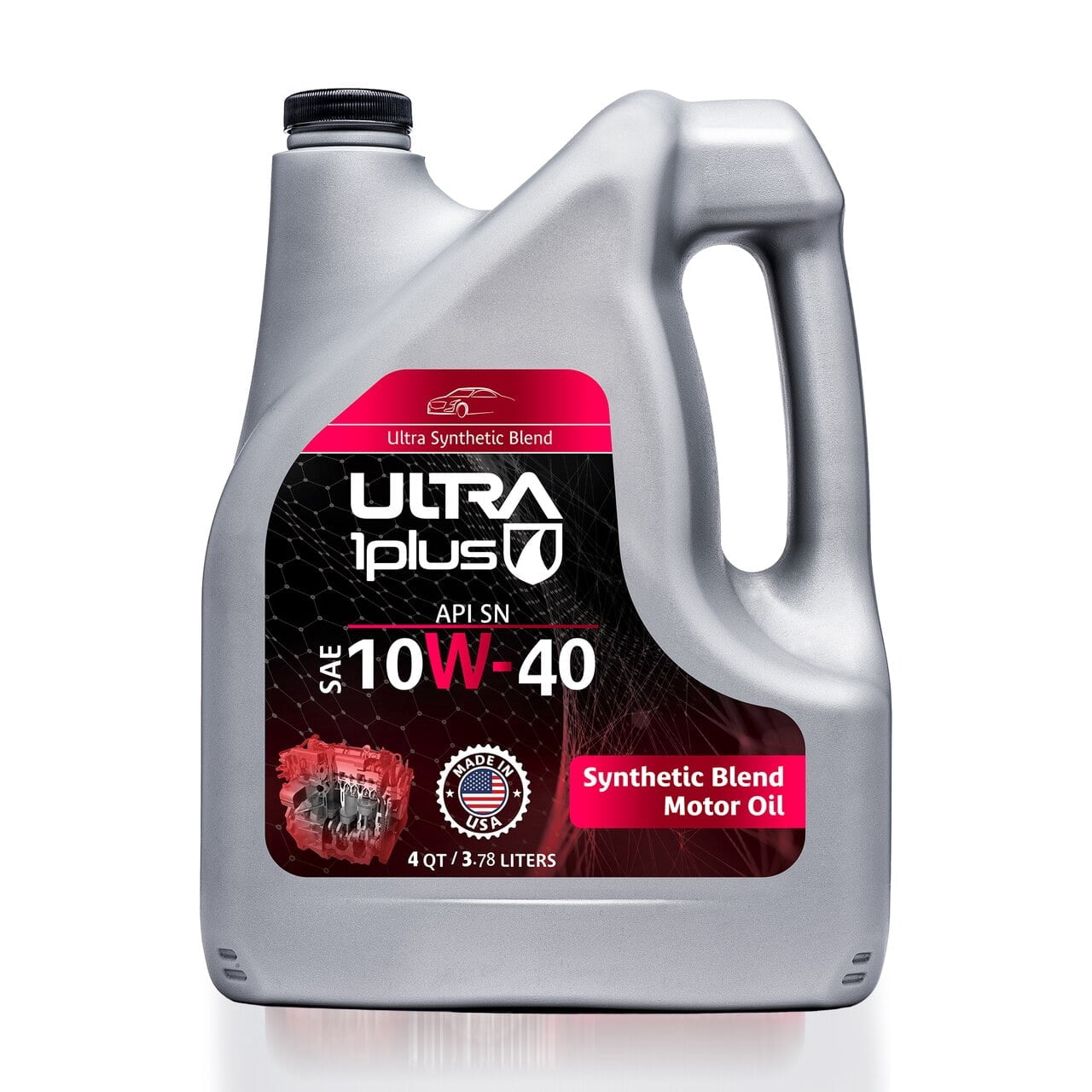 Ultra1Plus SAE 10W-40 Synthetic Blend Motor Oil, API SN | Gallon (4 QT ...