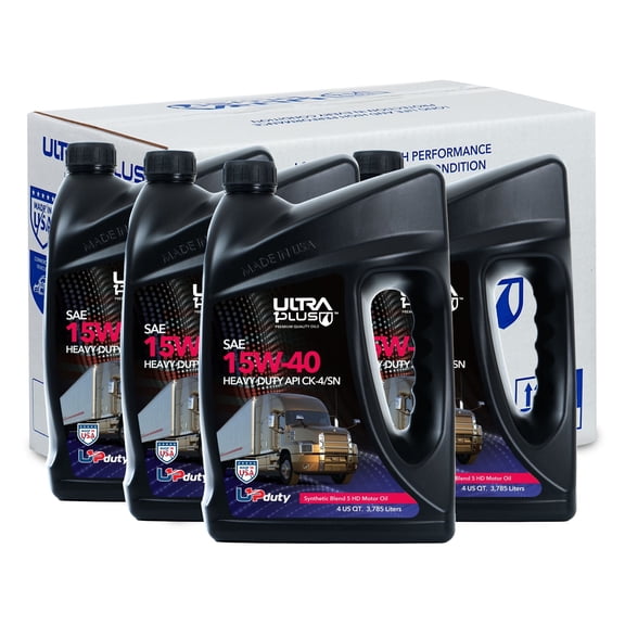 Ultra1Plus SAE 15W-40 Synthetic Blend Heavy-Duty Motor Oil, API CK-4/SN