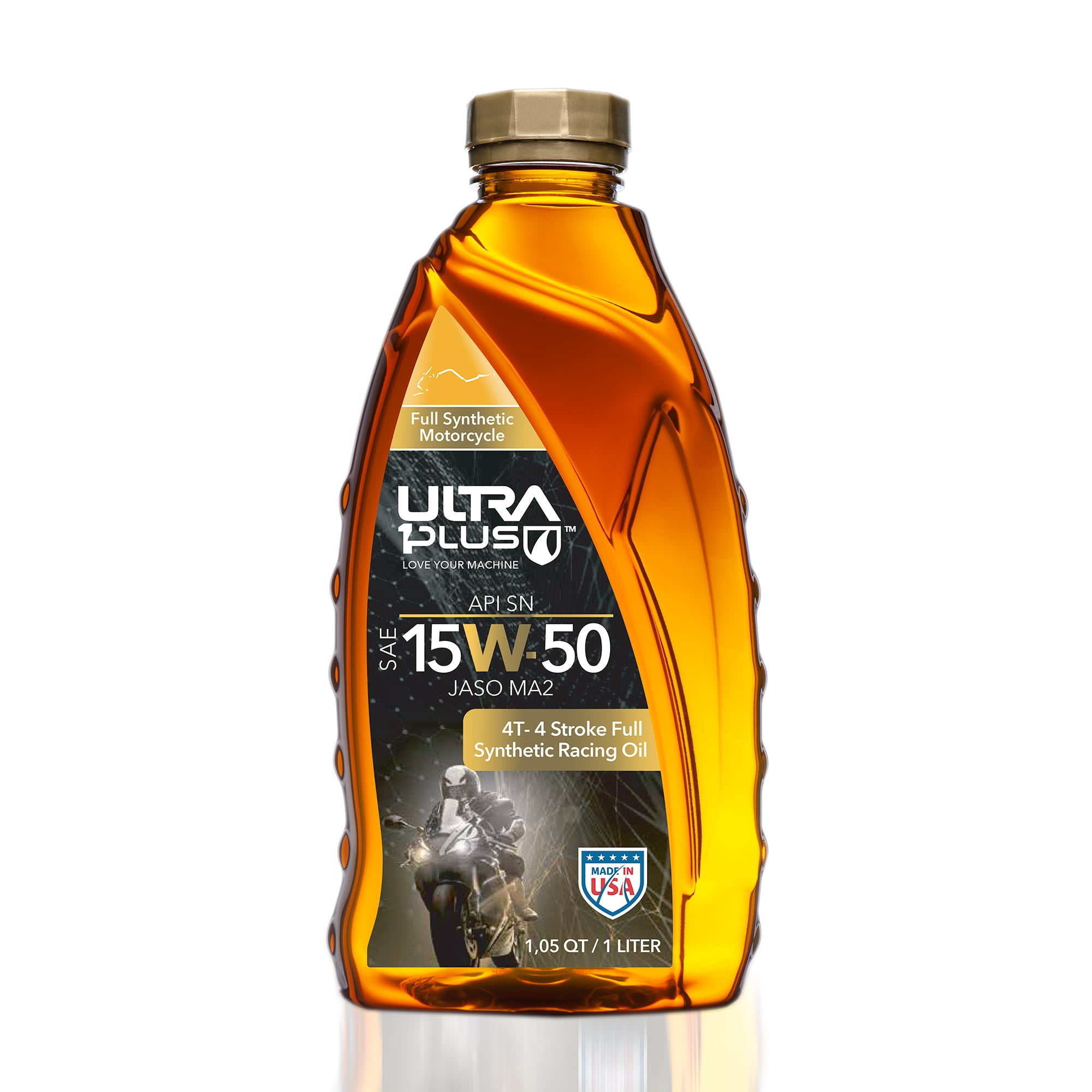 Ultra1Plus SAE 15W-50 Full Synthetic 4T Engine Oil, API SN, JASO MA2 ...