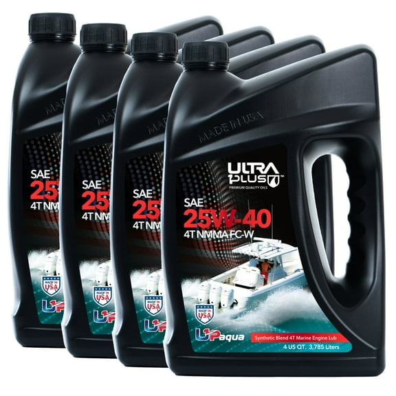 Ultra1Plus SAE 25W-40 Synthetic Blend Marine Engine Oil, 4 US Gallon