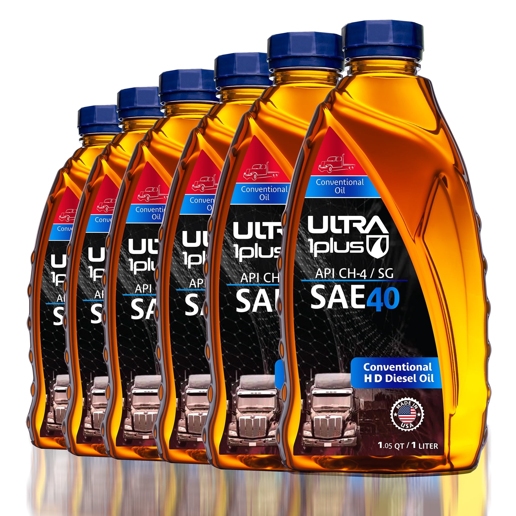 Ultra1Plus SAE 40 Conventional Heavy-Duty Motor Oil, API CH-4/SG (6 ...