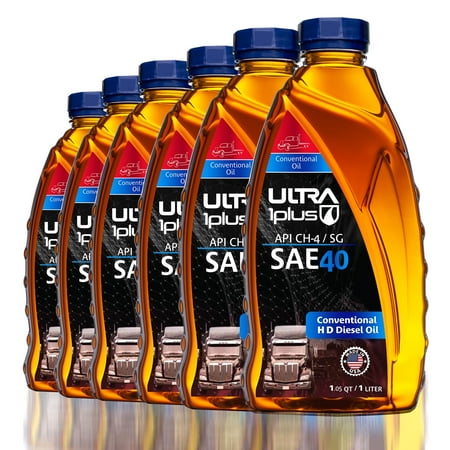 Ultra1Plus SAE 40 Conventional Heavy-Duty Motor Oil, API CH-4/SG (6 Liters)