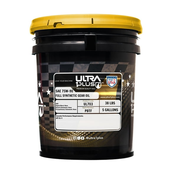 Ultra1Plus™ SAE 75W-90 Synthetic Gear Oil, API GL-5 | 5 Gallon Pail