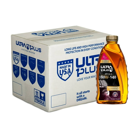 Ultra1Plus SAE 80W-140 Synthetic Gear Oil, API GL-5 (12 QTS)