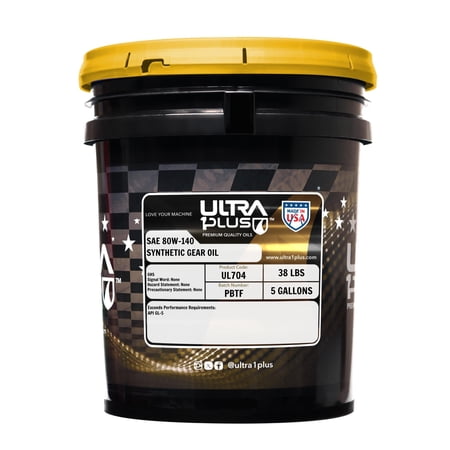 Ultra1Plus SAE 80W-140 Synthetic Gear Oil, API GL-5 (5 Gallon Pail)