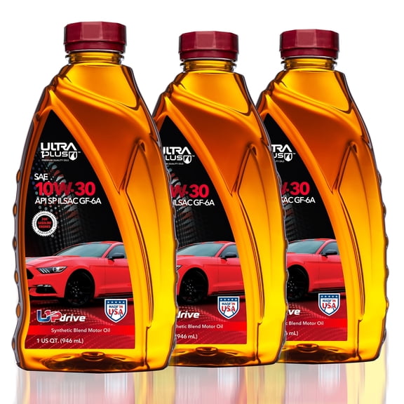 Ultra1Plus Synthetic Blend Motor Oil, 10W-30, 3 Pack