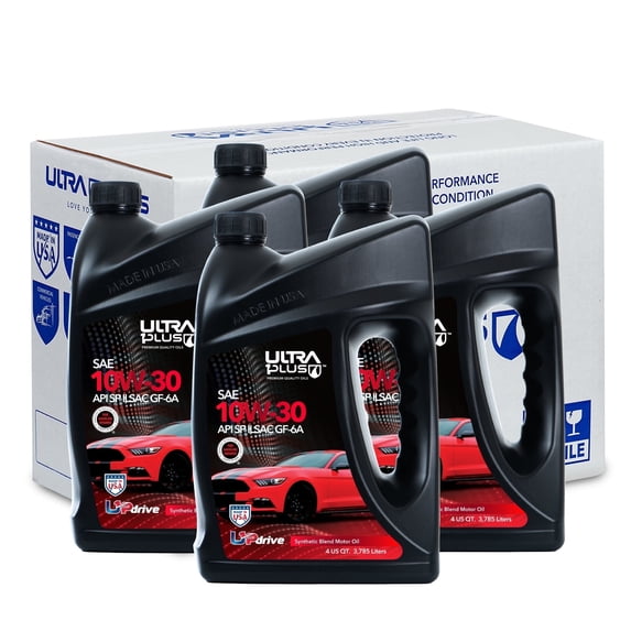 Ultra1Plus Synthetic Blend Motor Oil, 10W-30, 4 Pack