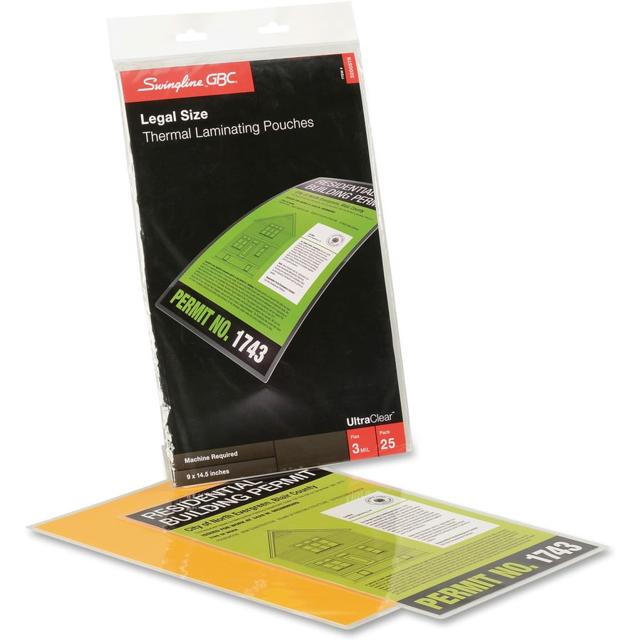 GBC, GBC3200578, UltraClear Thermal Laminating Pouches, 25 / Pack, Clear