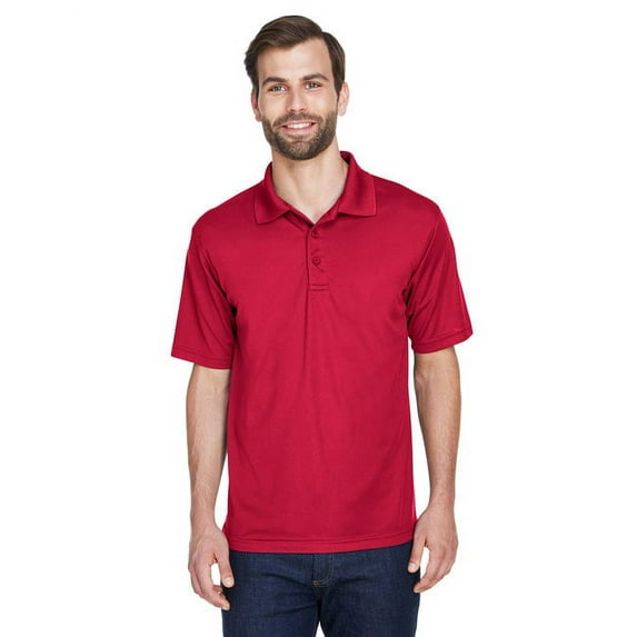 UltraClub 8210 Mens Cool & Dry Mesh Pique Polo Cardinal Medium
