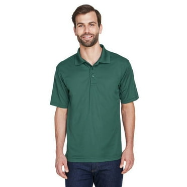 UltraClub 8210 Mens Cool & Dry Mesh Pique Polo Forest Small
