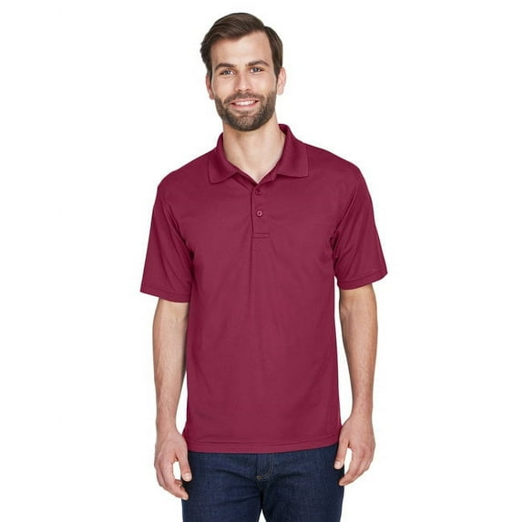 UltraClub 8210 Mens Cool & Dry Mesh Pique Polo Maroon Medium