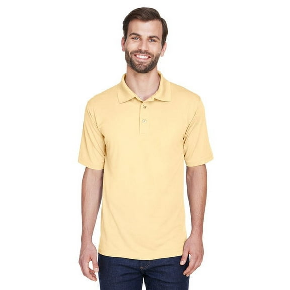 UltraClub 8210 Mens Cool & Dry Mesh Pique Polo Yellow Haze 6X-Large