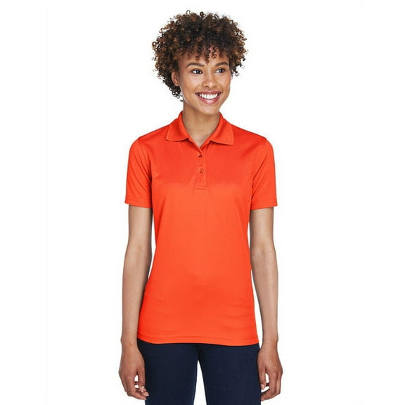 UltraClub 8210L Ladies Cool & Dry Mesh Pique Polo Orange Small