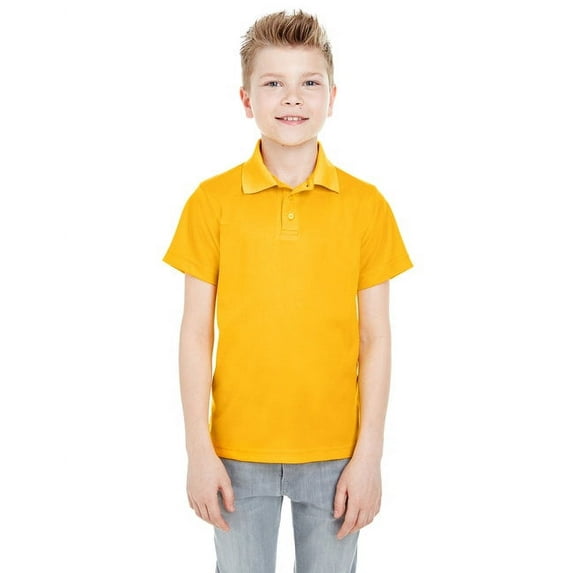 UltraClub 8210Y Youth Cool & Dry Polo Gold X-Large