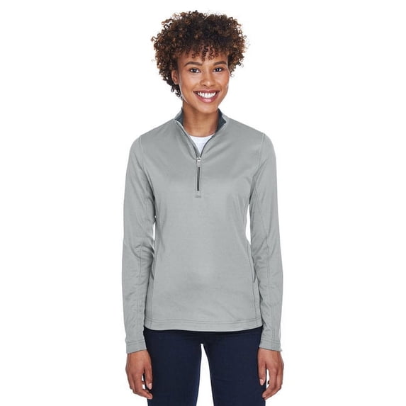 UltraClub 8230L Ladies Sport 1/4-Zip Pullover Grey XXX-Large