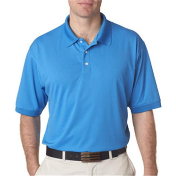 UltraClub 8315 Mens Platinum Performance Pique Polo - Ocean Blue, Large