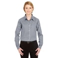 thumbnail image 1 of UltraClub 8385L Ladies Medium-Check Woven - Black - Medium, 1 of 2