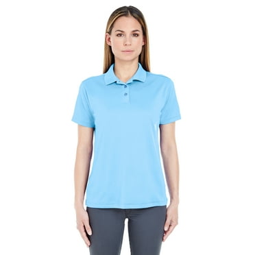 UltraClub 8404 Ladies Cool & Dry Sport Polo, COLUMBIA BLUE, 3XL