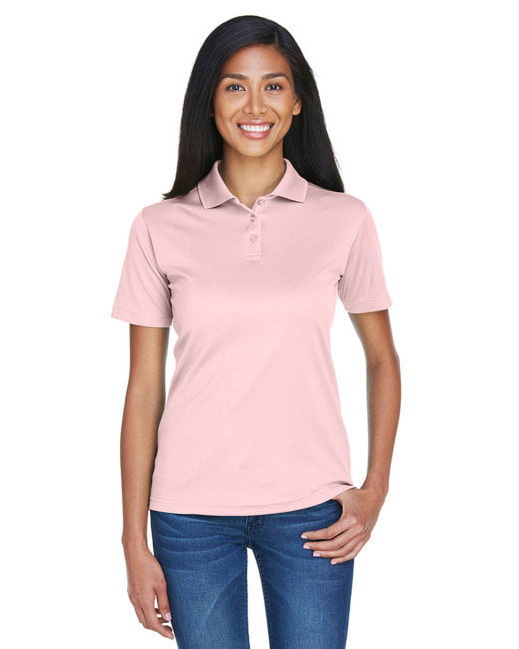 UltraClub 8404 Ladies Cool & Dry Sport Polo Pink XX-Large