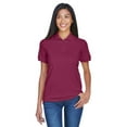 thumbnail image 1 of UltraClub 8530 Ladies Classic S-Sleeve Pique Polo Burgundy XX-Large, 1 of 3