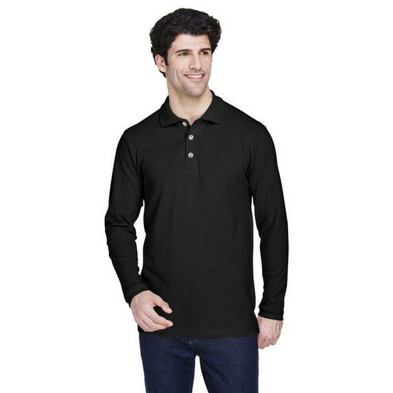 UltraClub 8532 Adult Long-Sleeve Classic Piqué Polo