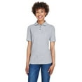 thumbnail image 1 of UltraClub 8541 Ladies Whisper Pique Polo Heather Grey XX-Large, 1 of 3