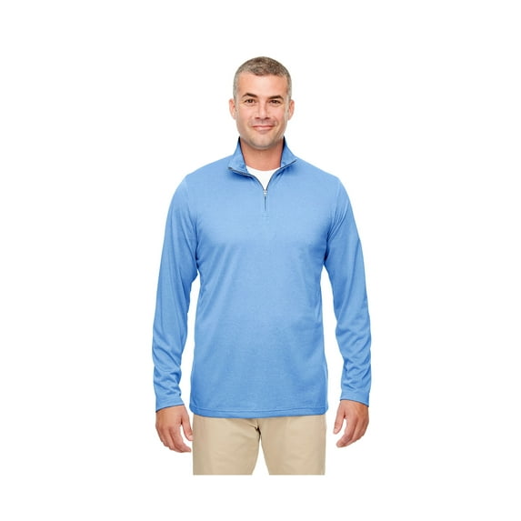 UltraClub 8618 Men's Cool & Dry Heathered Performance 1/4-Zip