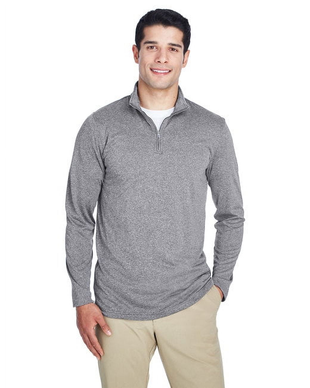 8618 Men's Cool & Dry Heathered Performance QuarterZip
