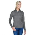 thumbnail image 1 of UltraClub 8618W Ladies Cool & Dry Heathered Performance Quarter-Zip, 1 of 3