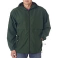 thumbnail image 1 of UltraClub 8908 Adult Microfiber Full-Zip Hooded Jacket - Forest Green, 4XL, 1 of 1