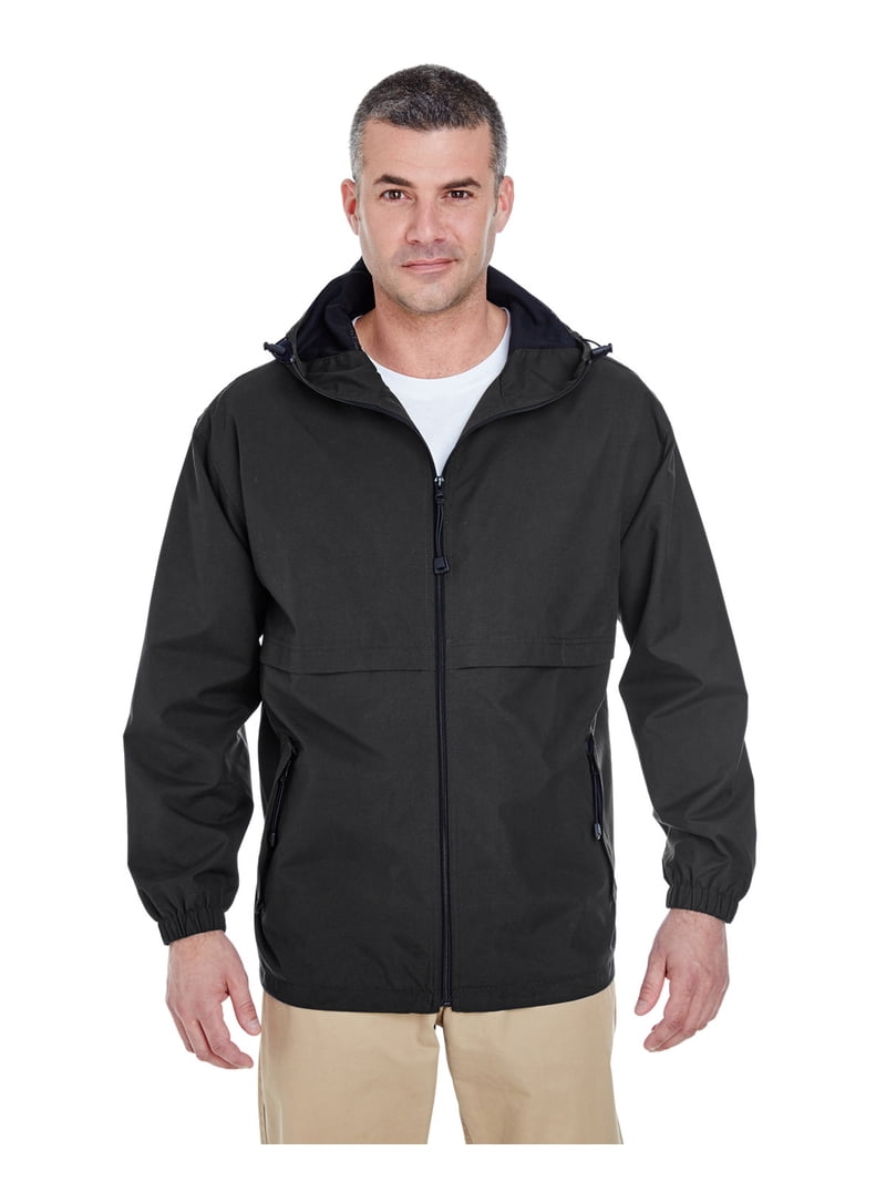 Ultraclub 8908 Men's Hooded Zip Jacket - Walmart.com
