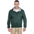 thumbnail image 1 of UltraClub 8915 Adult Fleece Hood Lined Jacket Forest Green S, 1 of 2