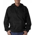 thumbnail image 1 of UltraClub 8925 Men's Solid 1/4-Zip Hooded Pullover Pack-Away Coat, 1 of 3