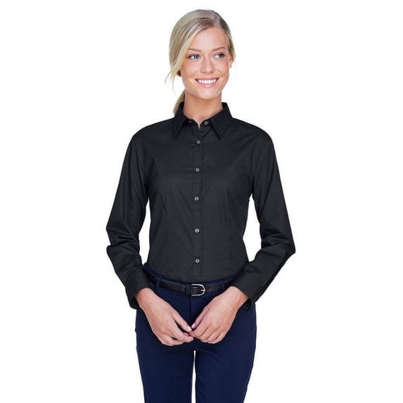 UltraClub 8976 Ladies Whisper Twill Black XXX-Large
