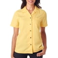 thumbnail image 1 of UltraClub 8981 Cabana Breeze Ladies Camp Shirt -Banana-Small, 1 of 2