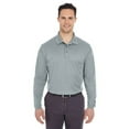thumbnail image 1 of UltraClub Adult Cool & Dry Long-Sleeve Mesh Piqué Polo 3XL SILVER, 1 of 3