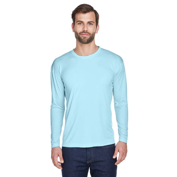 UltraClub Adult Cool & Dry Sport Long-Sleeve Performance Interlock T-Shirt - 8422