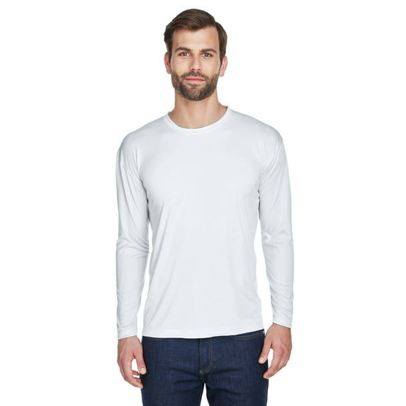 UltraClub Adult Cool & Dry Sport Long-Sleeve Performance Interlock T-Shirt - 8422
