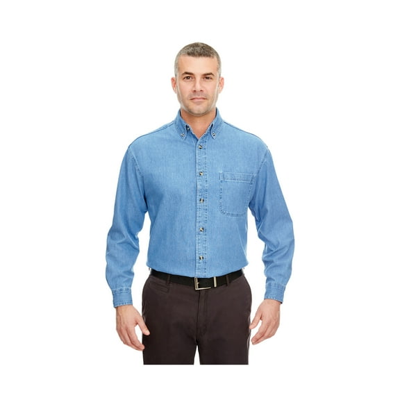 UltraClub Adult Cypress Denim Shirt with Pocket, Style 8960