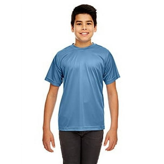 UltraClub Big Boys' Athletic Performance Crewneck T-Shirt, Indigo, Medium