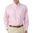 thumbnail image 1 of 8970 UltraClub Men's Classic Wrinkle-Resistant Long-Sleeve Oxford Pink XL, 1 of 3