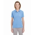 thumbnail image 1 of UltraClub Heathered Pique Polo (UC100W) Columbia Blue Heather, XS, 1 of 3