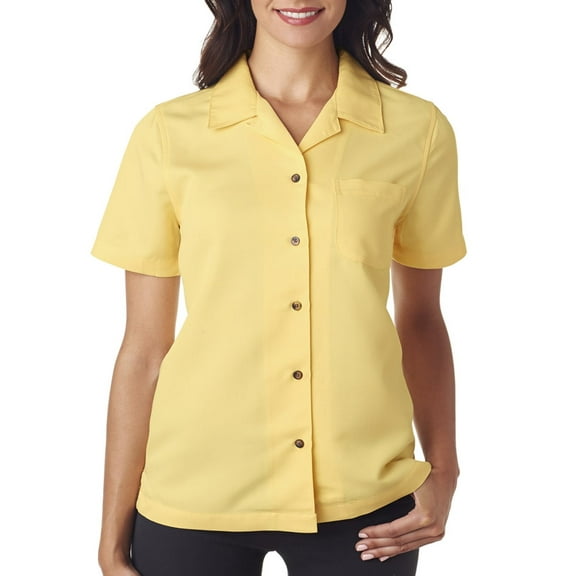 UltraClub Ladies' Cabana Breeze Camp Shirt XL BANANA