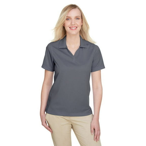 UltraClub Ladies' Cavalry Twill Performance Polo XL CHARCOAL/ NAVY