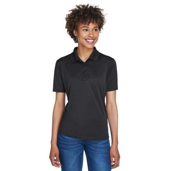 UltraClub Ladies' Cool & Dry 8-Star Elite Performance Interlock Polo 2XL BLACK